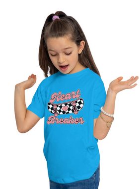 MyDesign24 T-Shirt Kinder Print Shirt Mädchen Skater T-Shirt "Heart Breaker" Bedrucktes Mädchen Skater T-Shirt, i515