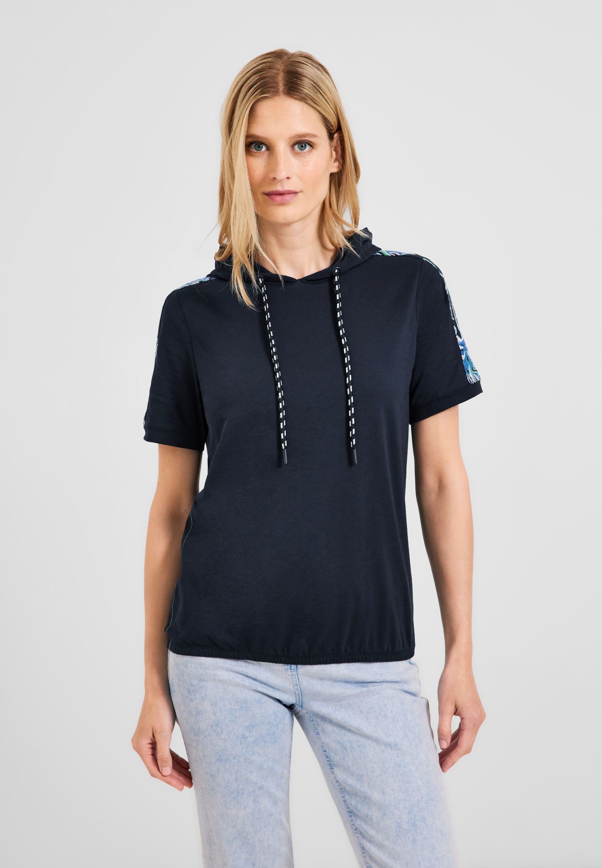 im Hoodie-Style, Kapuzenshirt T-Shirt Damen Cecil