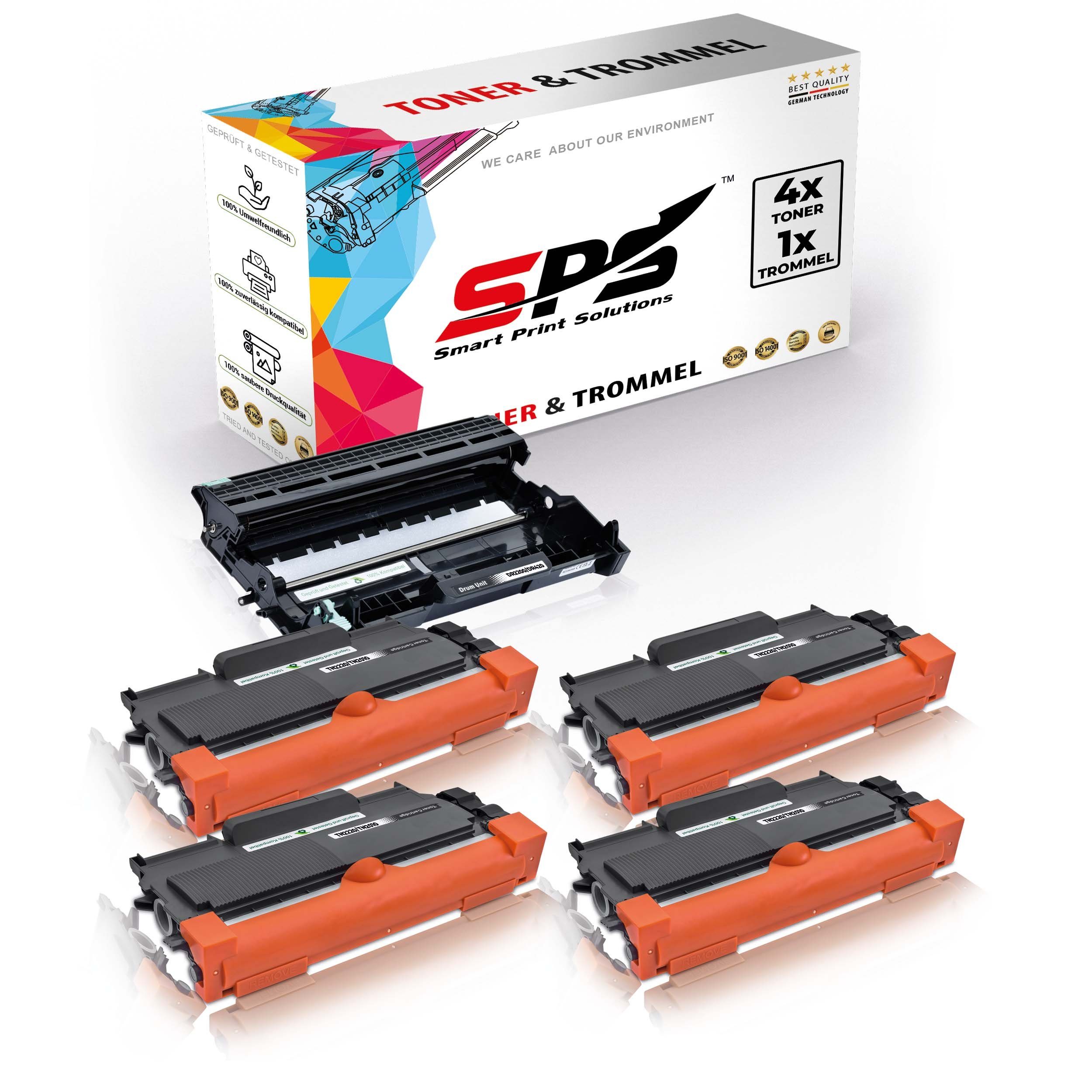 SPS Tonerkartusche Kompatibel für Brother FAX 2940 DR-2200 TN-2220, (5er Pack)