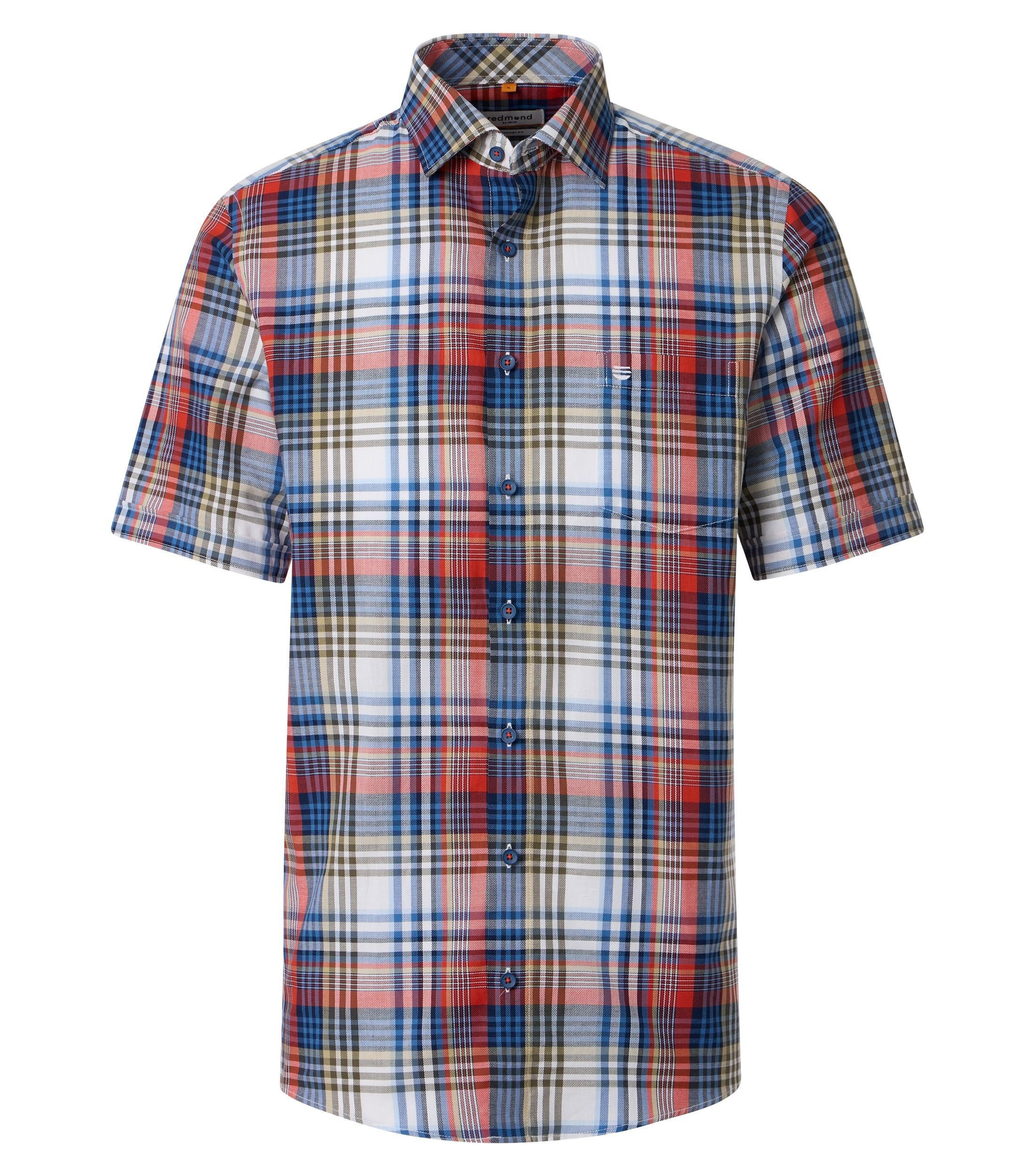 Redmond Kurzarmhemd Print Comfort Fit