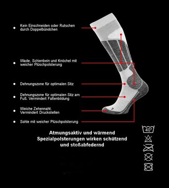 Stark Soul® Skisocken Ski & Snowboard Socken, Spezialpolsterung, 2 Paar 2 Paar, mit verstärkten Belastungszonen