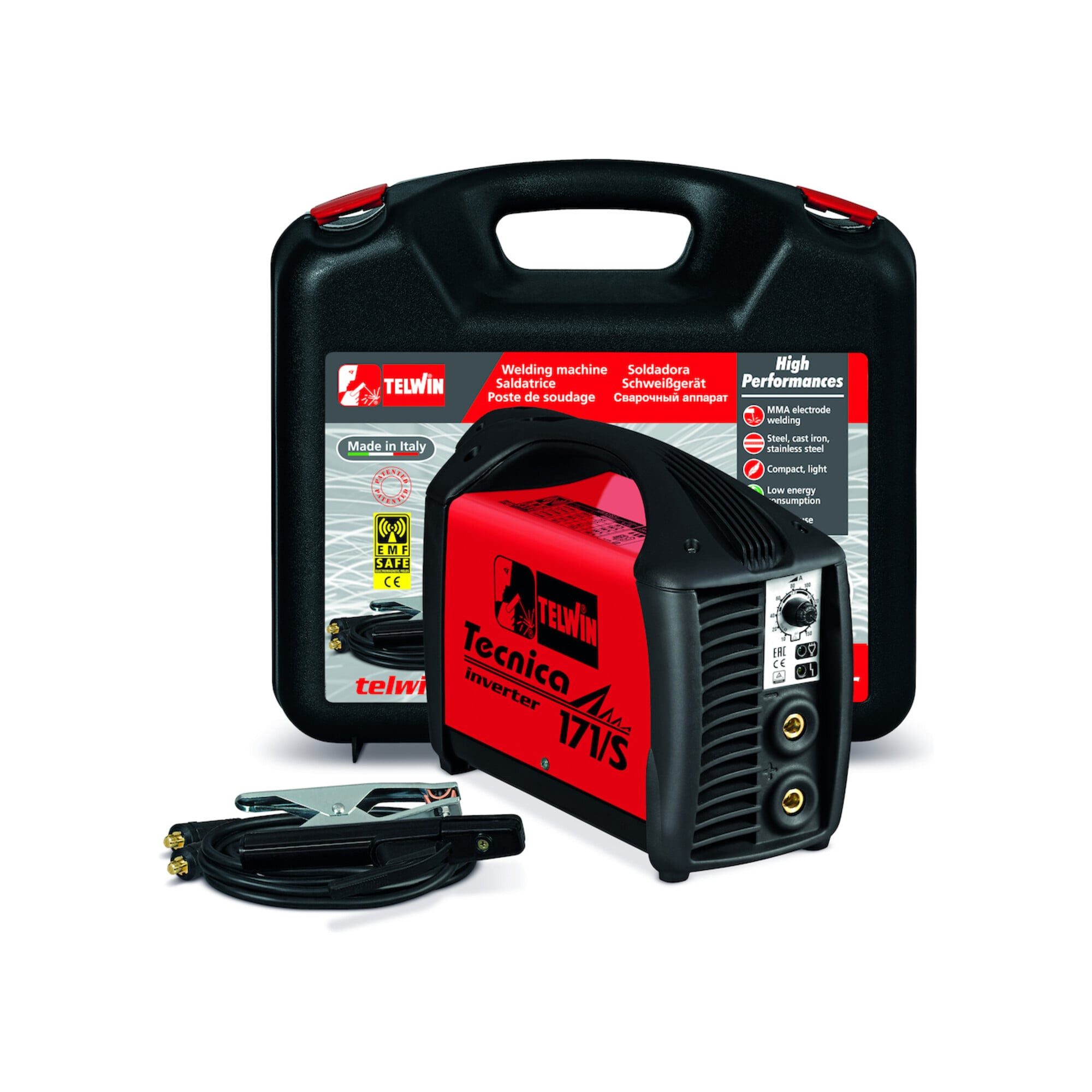 TELWIN Autogenschweißgerät TELWIN E-Hand Inverter TECNICA 171/S mit Koffer