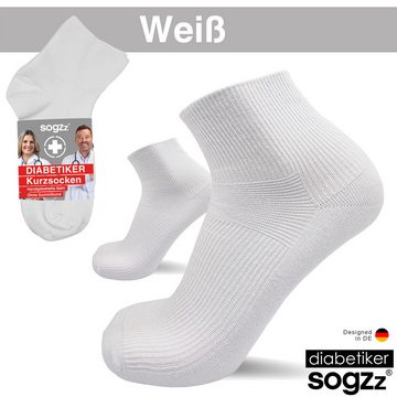 sogzz Diabetikersocken 6-12 Paar Kurzsocken, Diabetiker Socken, 80% Baumwolle, Herren Damen (Modell: Diabetiker Kurzsocken, 6-Paar)