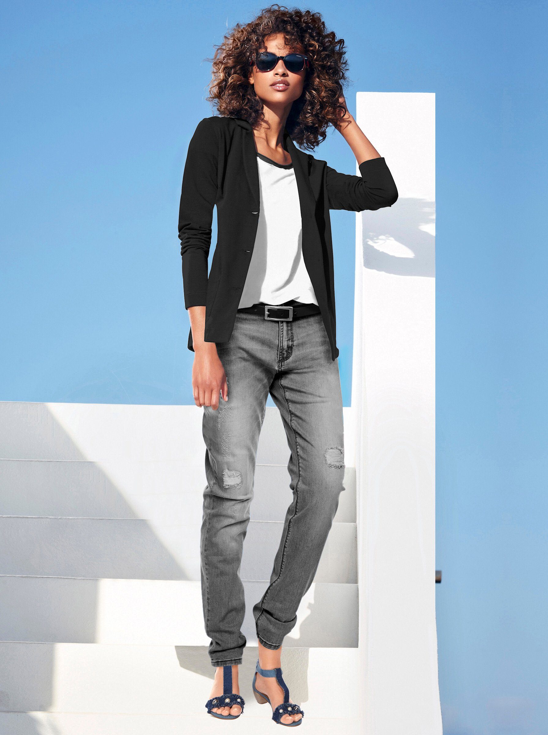 Blusenblazer Jersey-Blazer