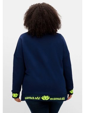 Sheego Sweatshirt Große Größen mit dekorativer Yogablüte