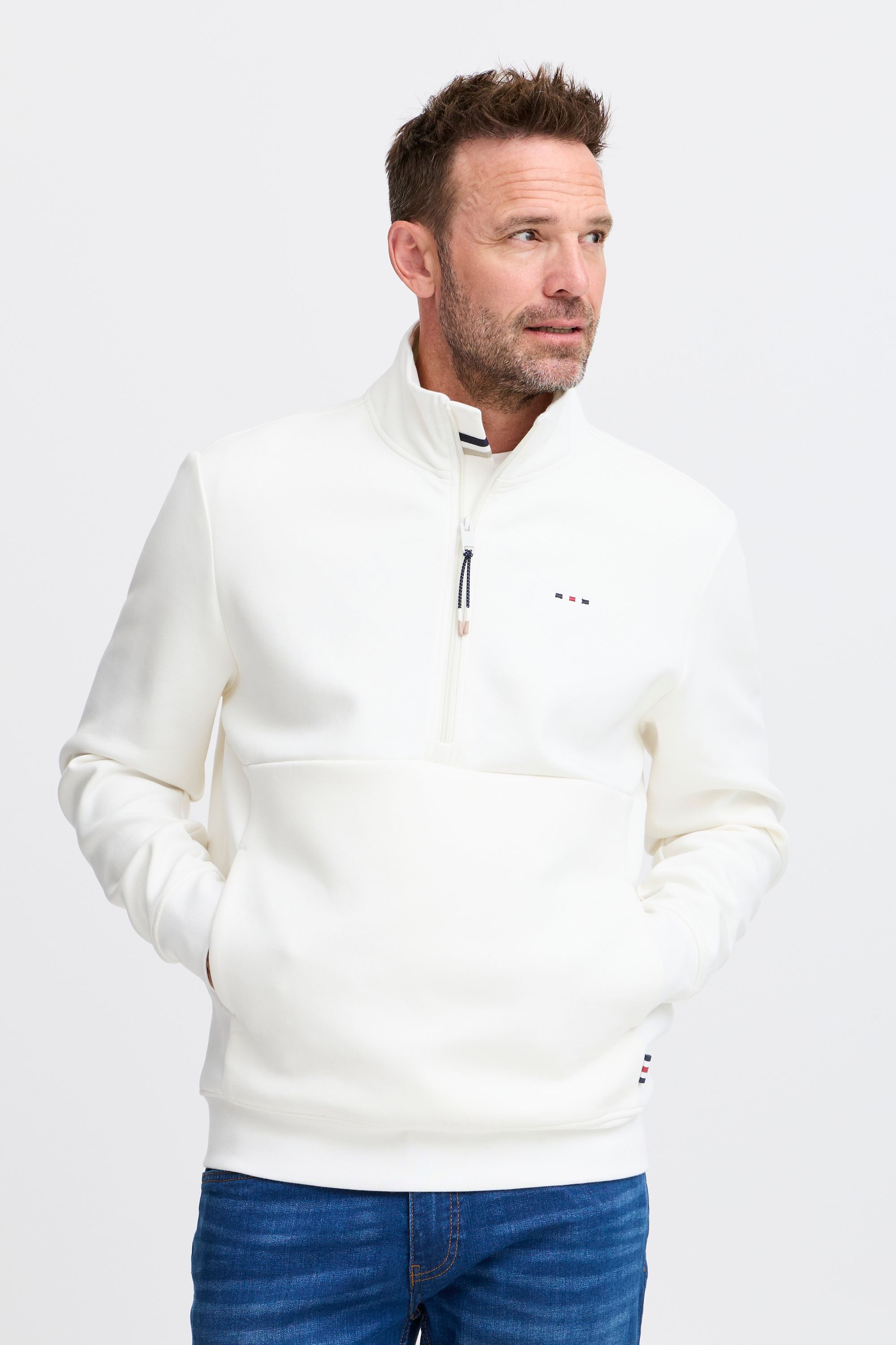 FQ1924 Sweatshirt FQWILLIAM zipneck sweatshirt Modischer Langarmpullover günstig online kaufen