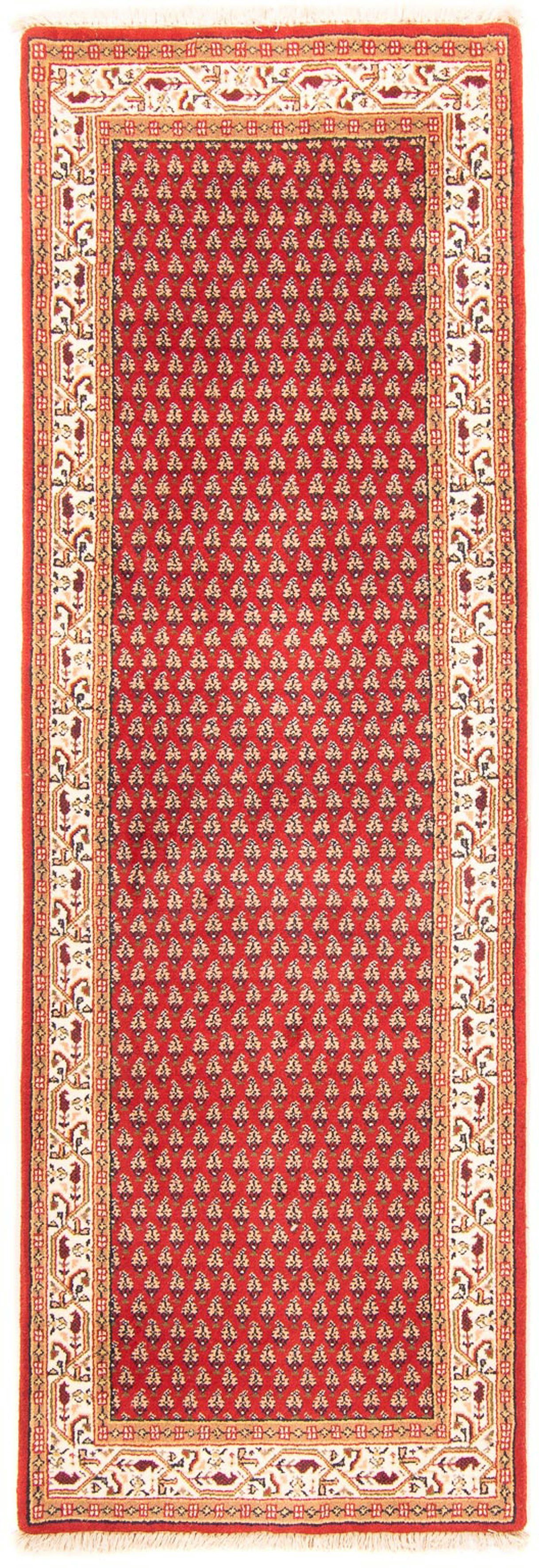 Orientteppich Orient - Indus - Wohnzimmer, cm dunkelrot, 12 80 morgenland, x rechteckig, - mm, Handgeknüpft, Einzelstück - 250 mit Höhe: Mir Zertifikat