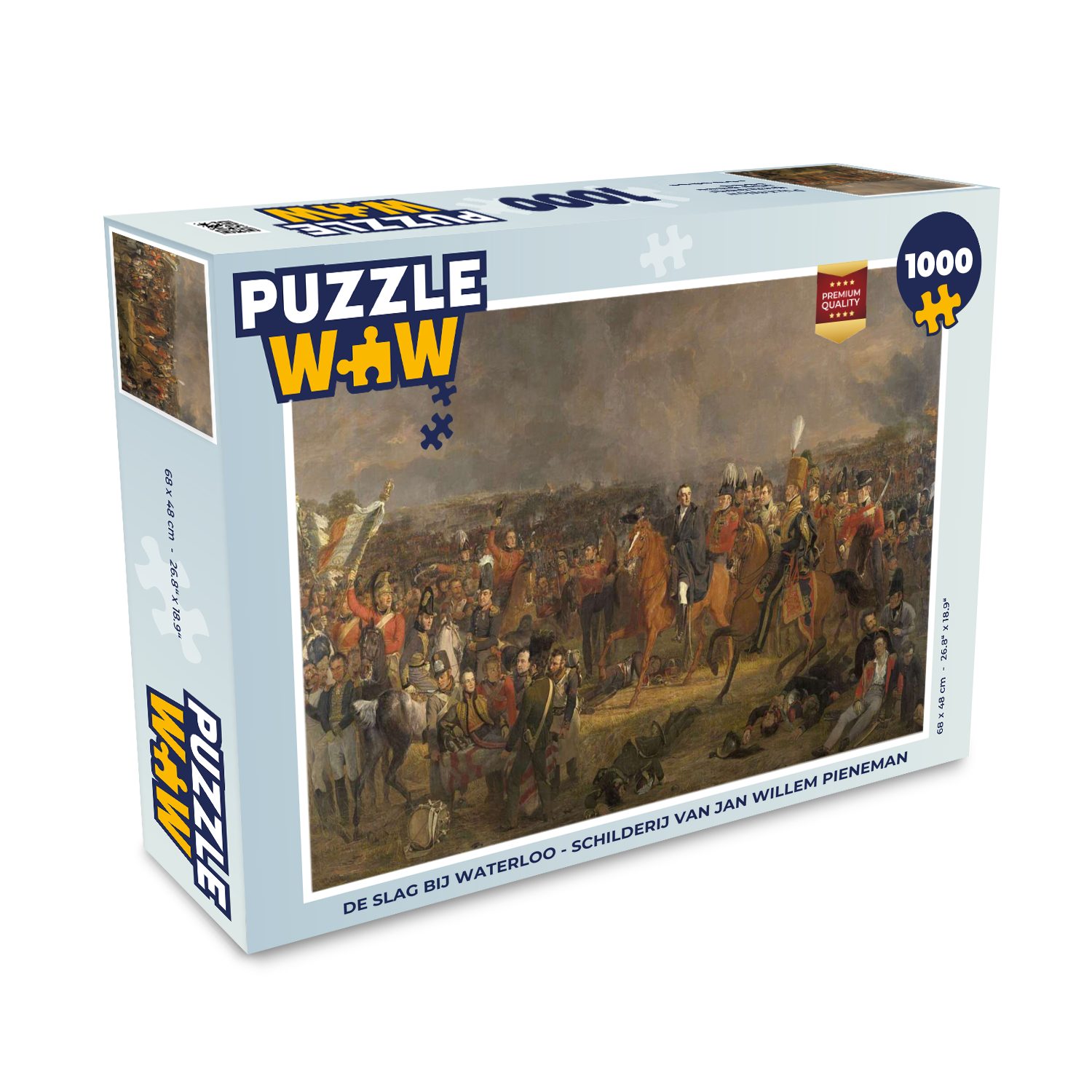 MuchoWow Puzzle Die Schlacht von Waterloo - Gemälde von Jan Willem Pieneman, 1000 Puzzleteile, Foto-Puzzle, Bilderrätsel, Puzzlespiele, Klassisch