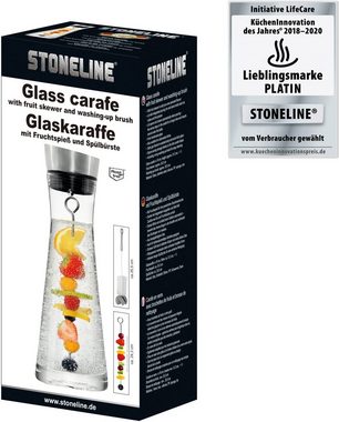 STONELINE Wasserkaraffe, mit Fruchtspieß und Reinigungsbürste, 1 Liter