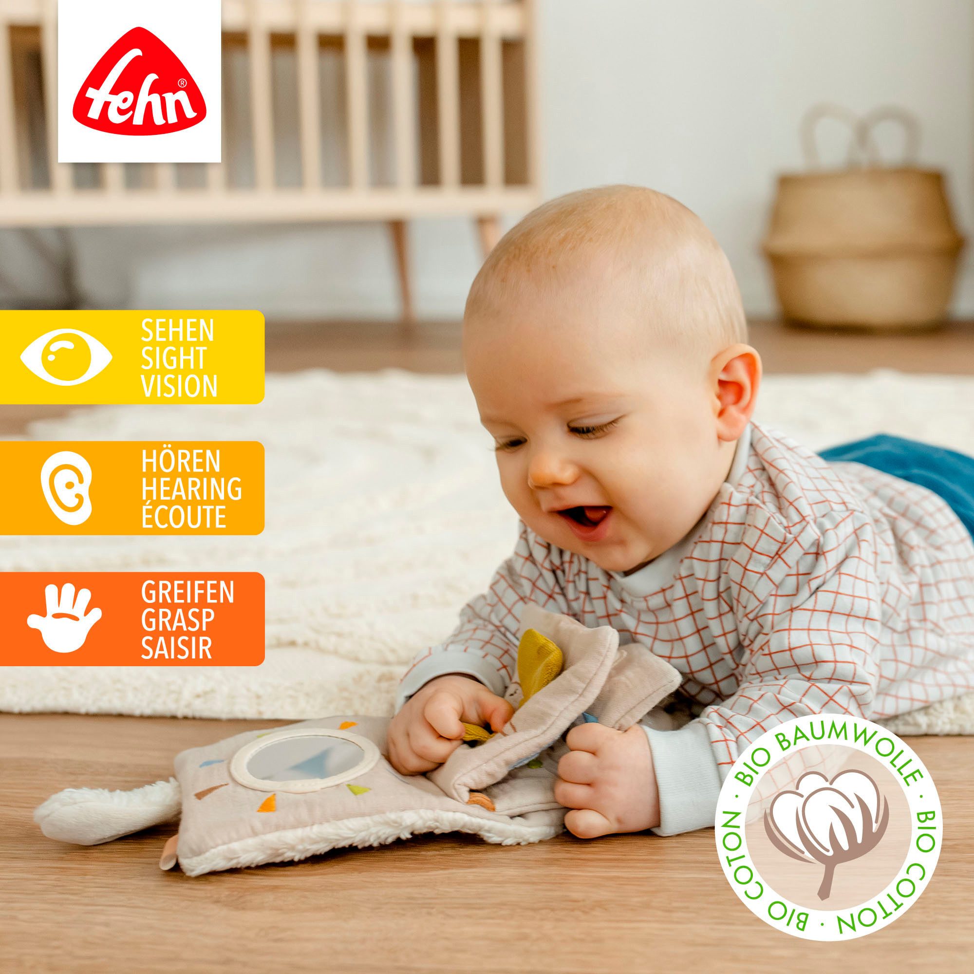 Fehn Greifspielzeug fehnNATUR, Stoffbuch Schaf günstig online kaufen