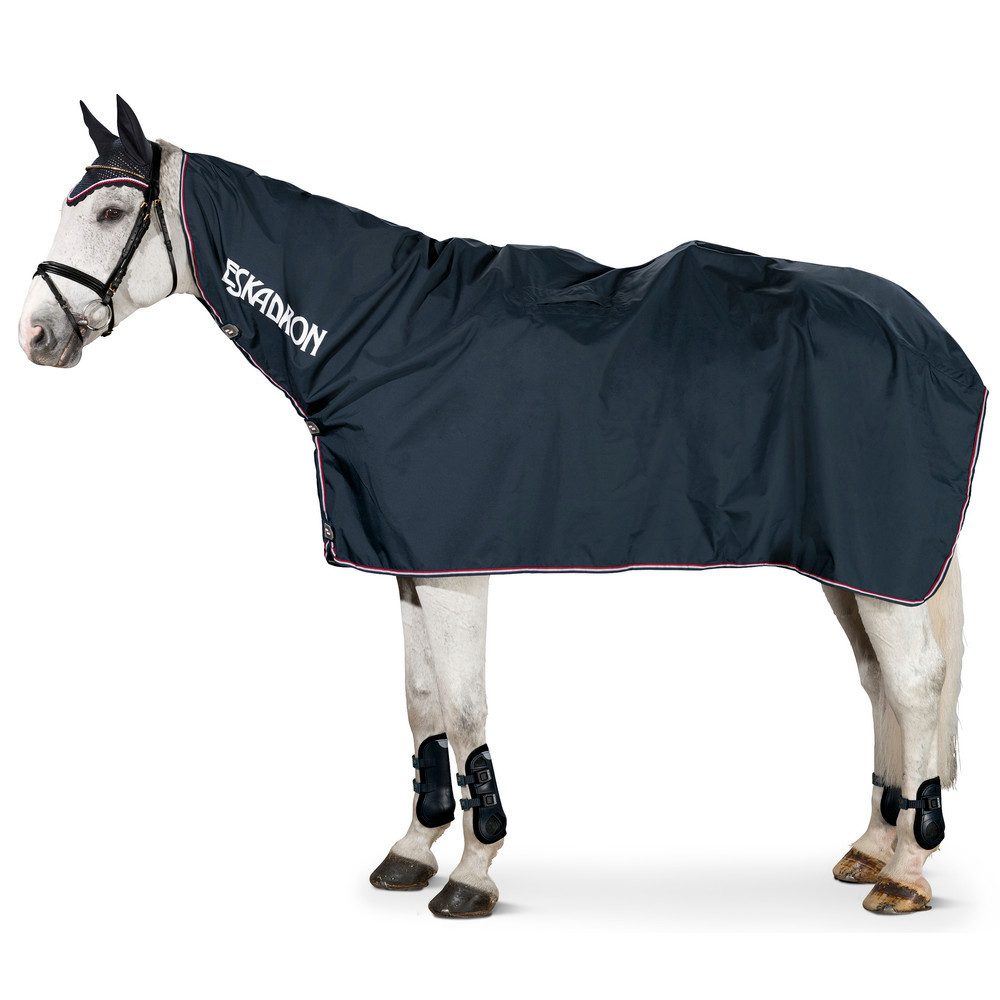 Eskadron Pferde-Regendecke Eskadron BASICS Regendecke mit Hals 0g - darknavy von Eskadron