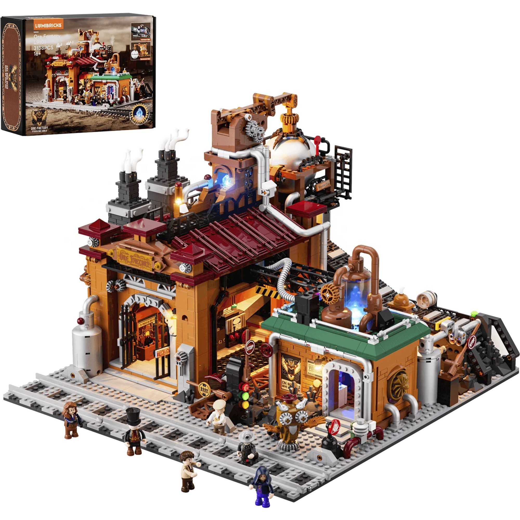 Lumibricks Lumibricks Steampunk Erzfabrik, Spielbausteine