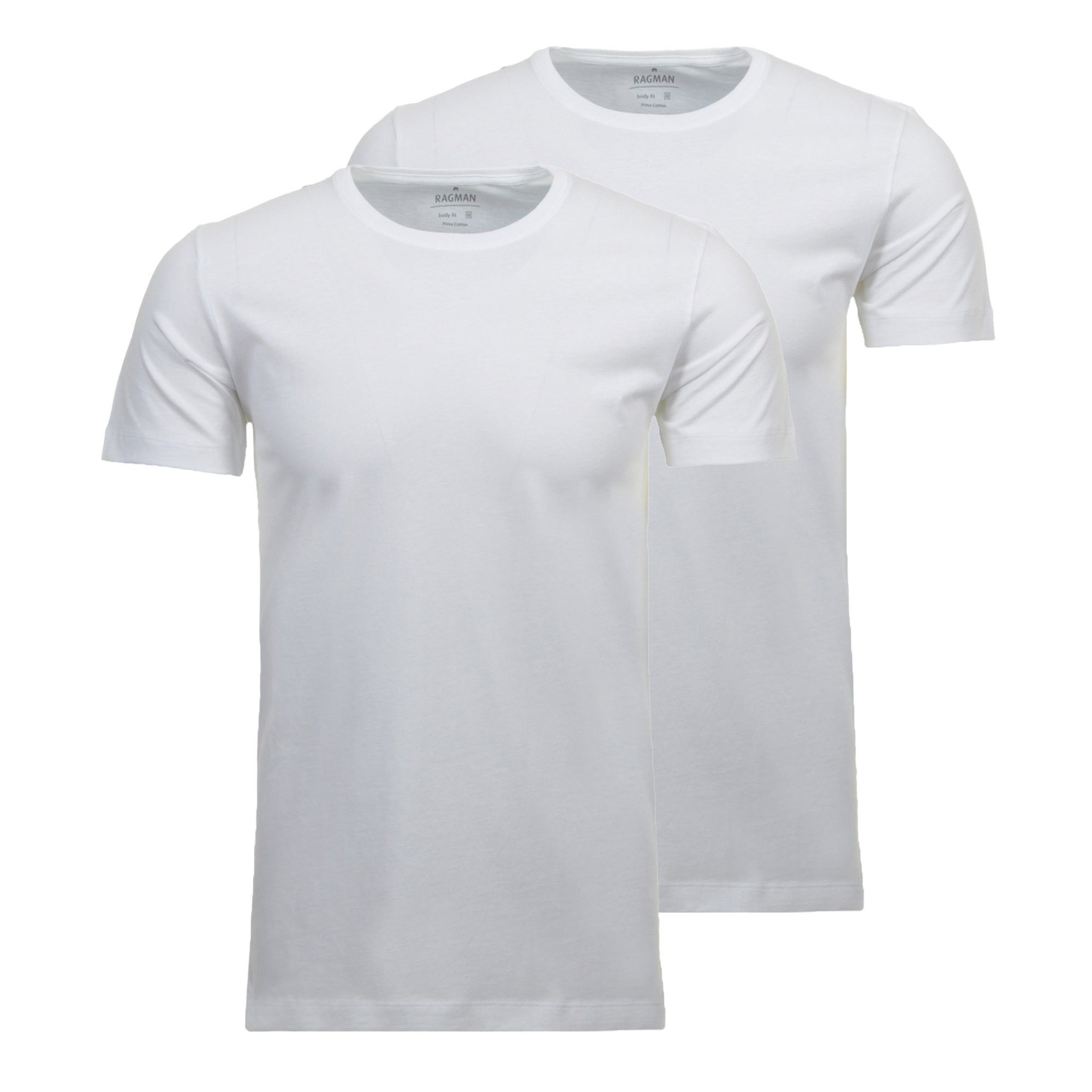 RAGMAN T-Shirt Herren T-Shirt 2er Pack Baumwolle (Packung, 2er Pack)