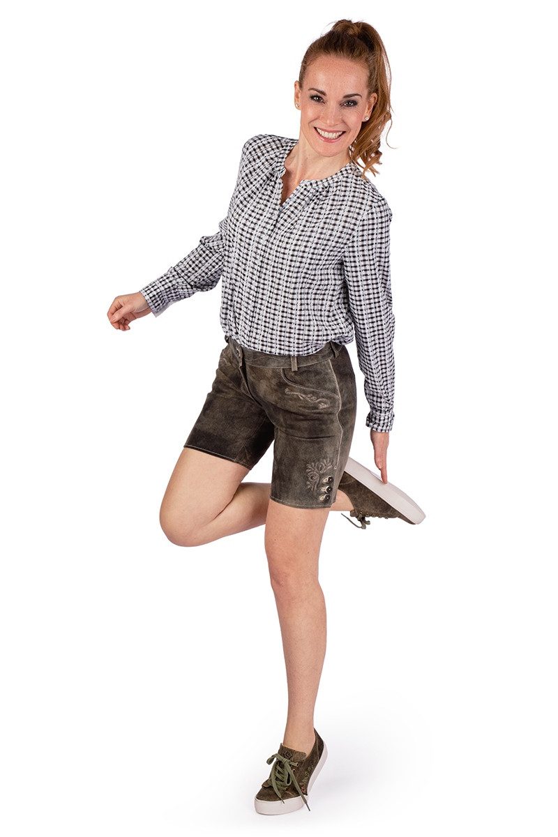 Spieth & Wensky Lederhose Trachtenlederhose Damen - WALZ - erde/beige
