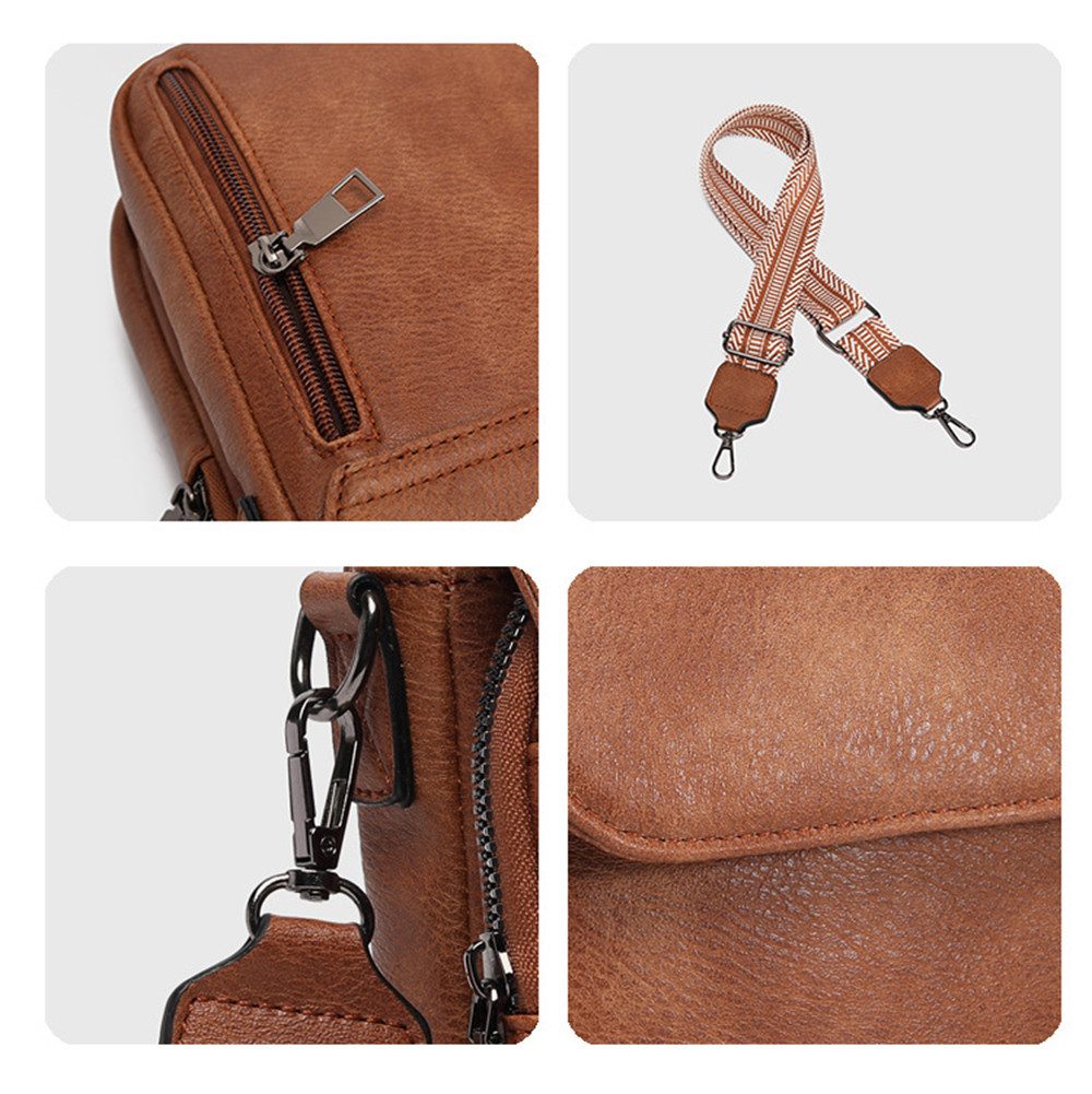 Oemmn Umhängetasche Schultertasche Damen Handtasche,RFID-blockierende Schultertasche, mit Geldbörse,verstellbarer breiter Träger,abnehmbarer Schulterriemen – Bild 2 von 4