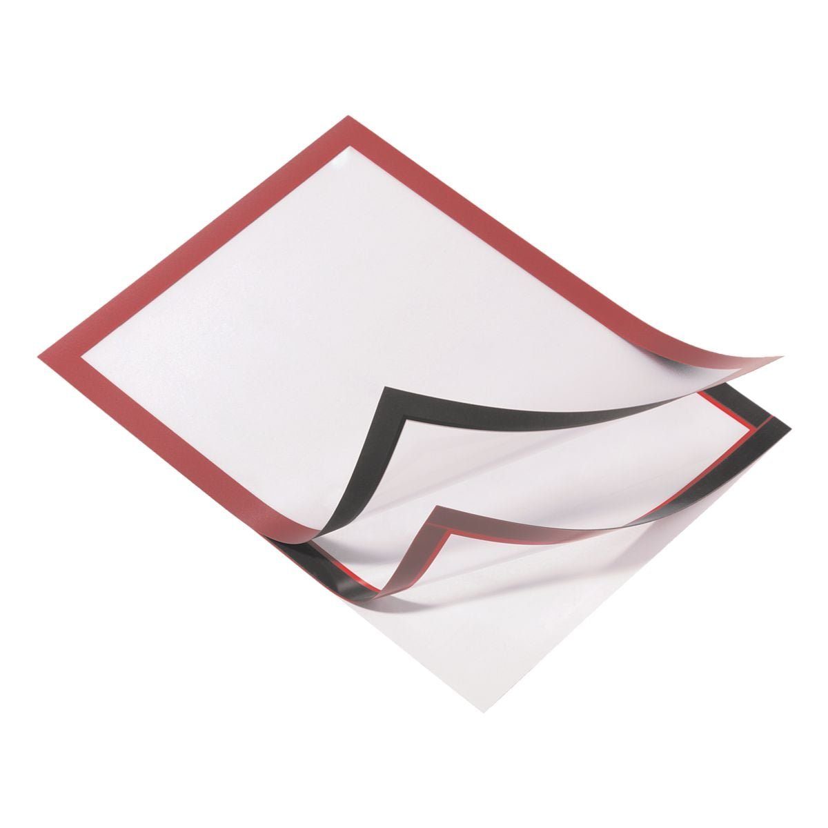 DURABLE Einzelrahmen DURAFRAME® 4872, rot mit selbstklebend St), Magnetdeckel (2 Info-Rahmen