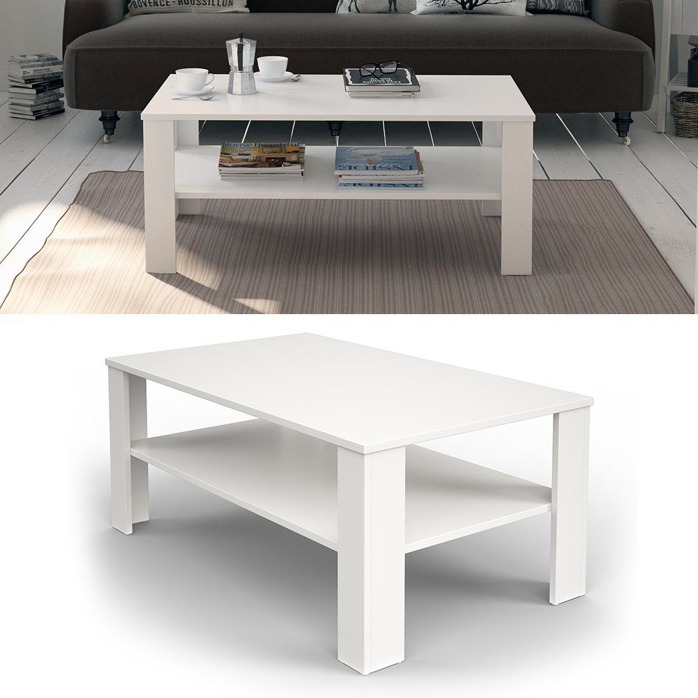 Vicco Couchtisch, Weiß, 100 x 60 günstig online kaufen