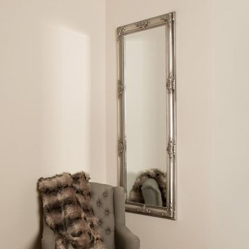 LebensWohnArt Wandspiegel Stilvoller Spiegel GRANDE 150x60cm antik-silber Barockstil Facette