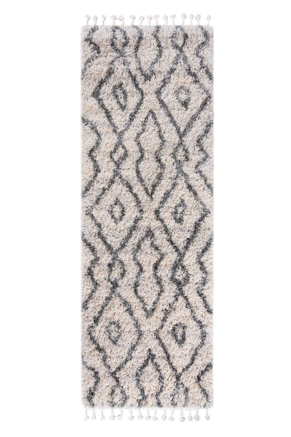 Mazovia Läufer Boho Ethno Beige Creme Wohnzimmer, Schlafzimmer, Esszimmer, Fußbodenheizung