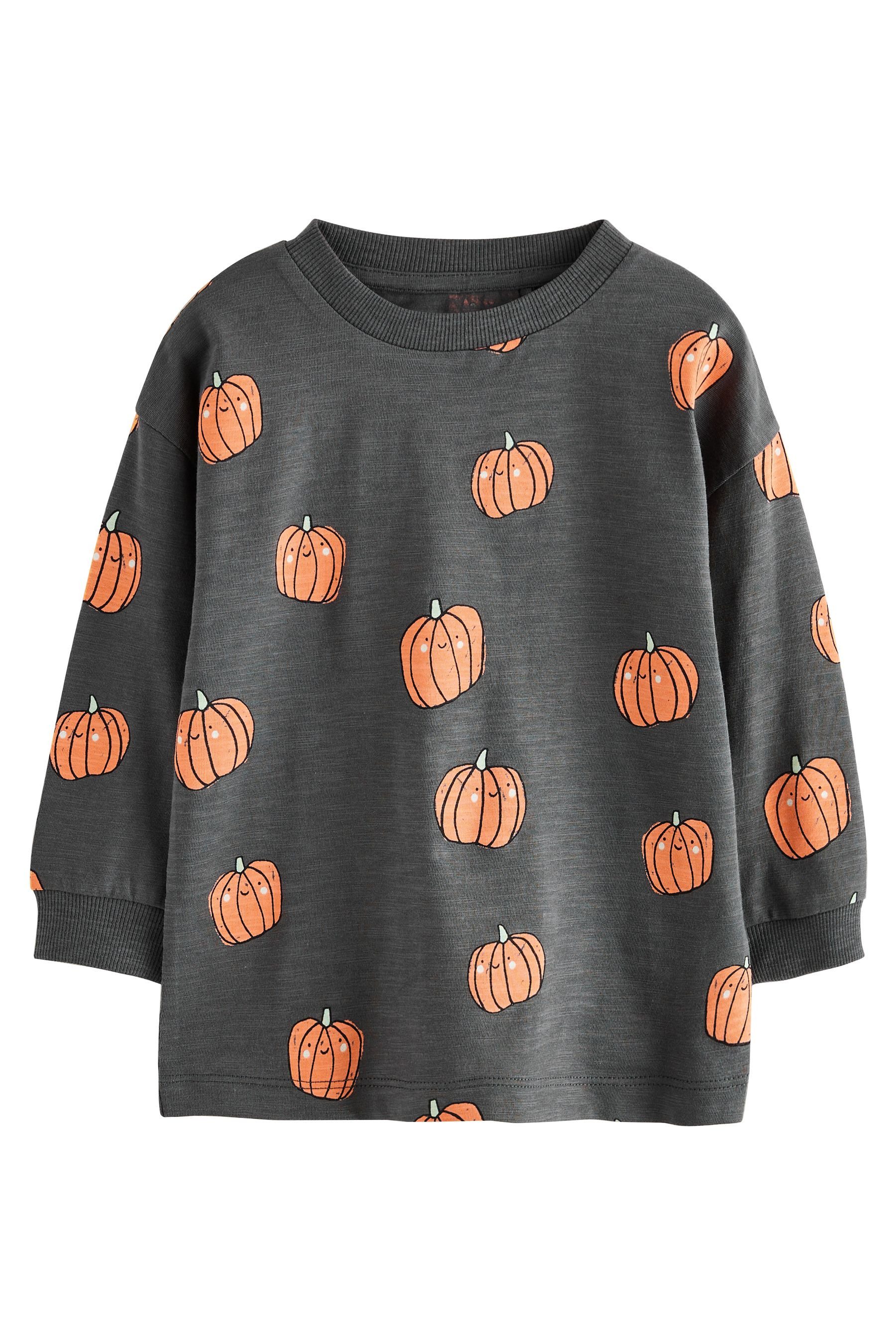 Next Langarmshirt Langarmshirt mit Halloween-Grafik (1-tlg) günstig online kaufen