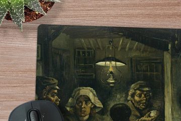 MuchoWow Gaming Mauspad Die Kartoffelesser - Vincent van Gogh (1-St), Mousepad mit Rutschfester Unterseite, Gaming, 40x40 cm, XXL, Großes