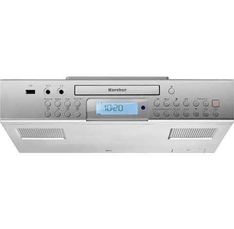 Karcher RA 2050 Küchen-Radio (UKW mit RDS, 3 W, CD/MP3 Player, USB, Ladefunktion, Kochtimer, Küchenunterbauradio)