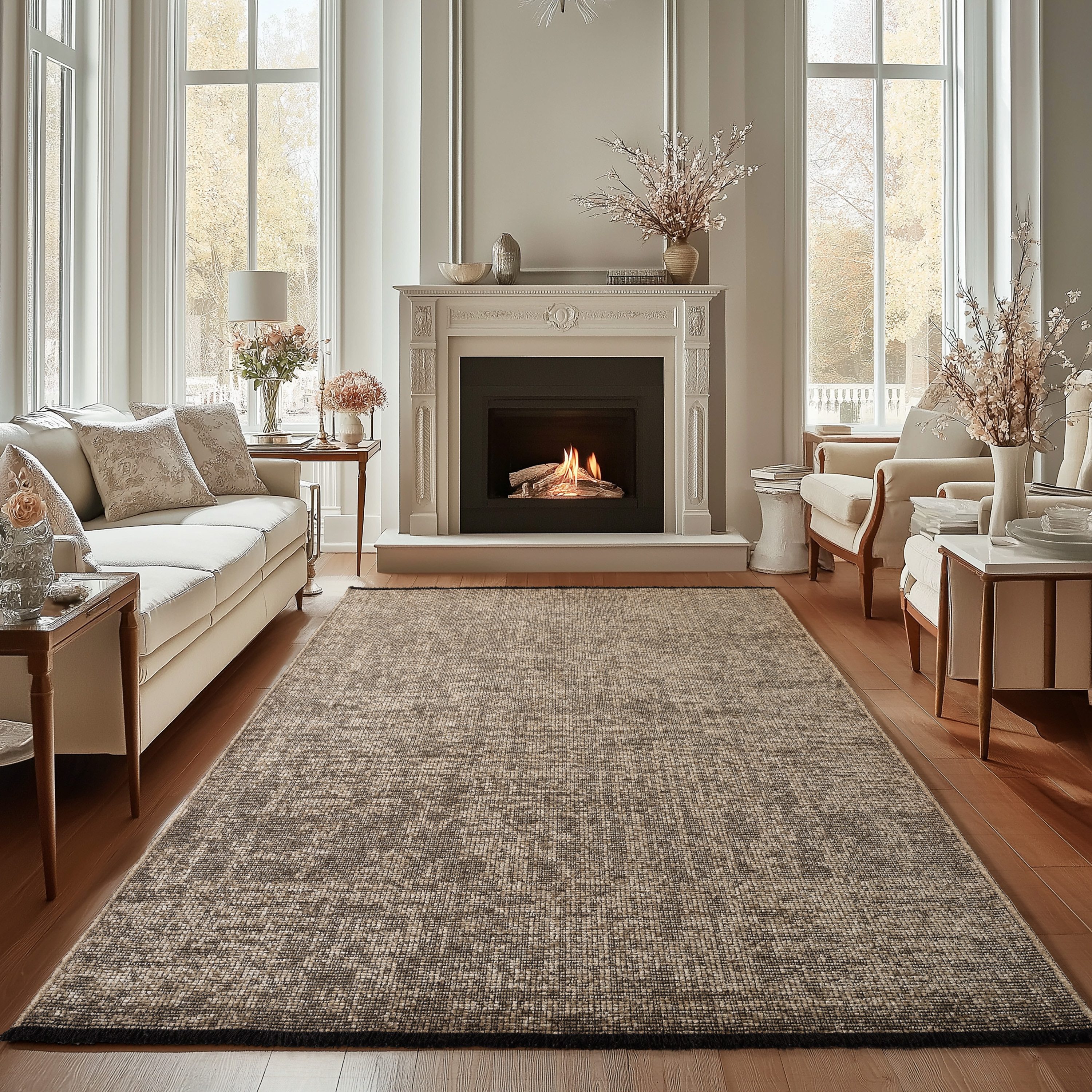Carpettex Veloursteppich Boho Design, Rechteckig, Höhe: 7 mm, Baumwolle, Waschbarer Teppich, Boho-Stil, Wohnzimmer, Schlafzimmer