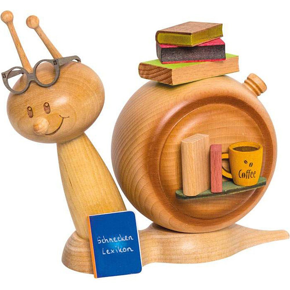 Kuhnert Räuchermännchen Räucherschnecke Sunny Buchschnecke (15cm) von Drechslerei Kuhnert