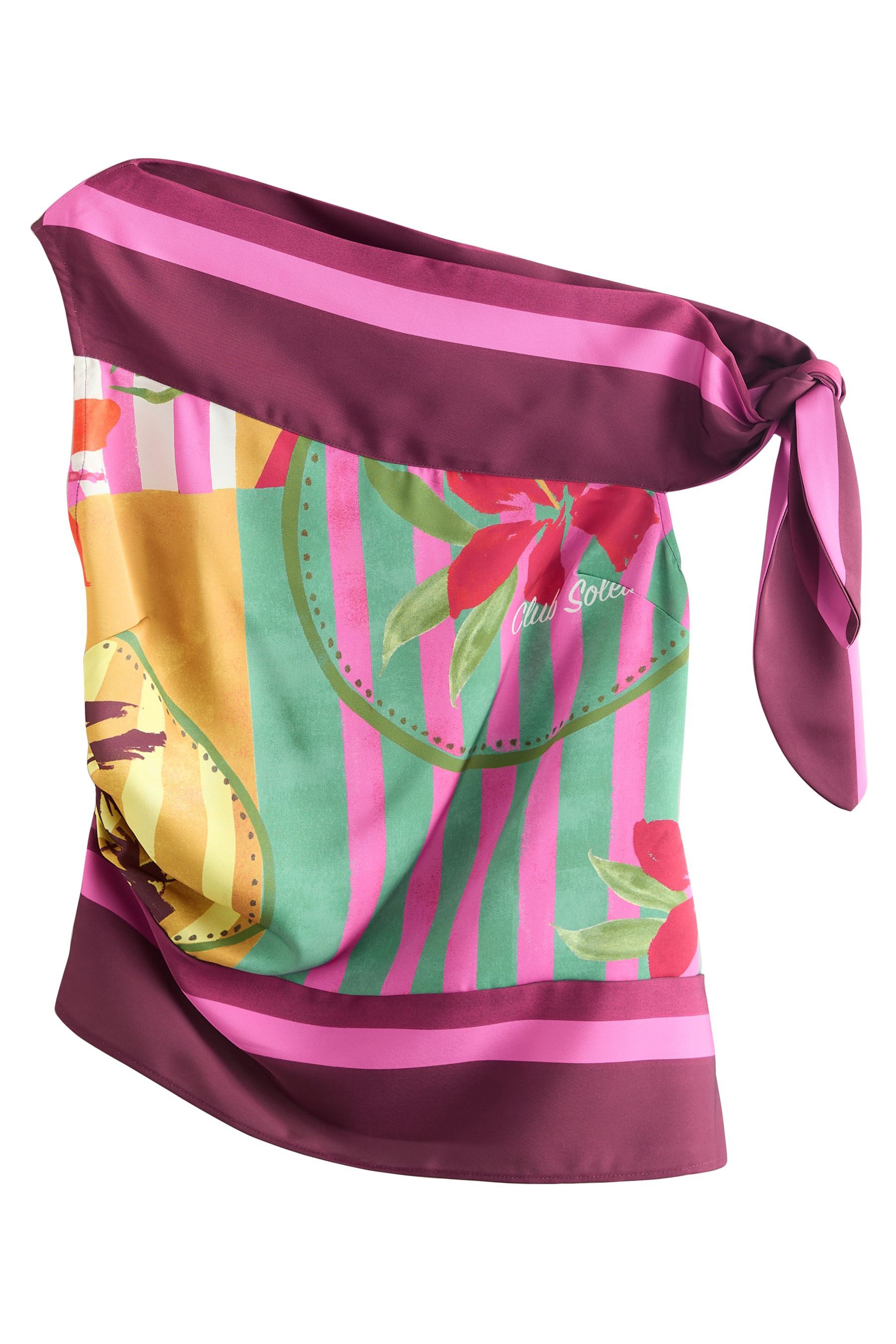 Blusentop Schulterfreies Satin-Oberteil