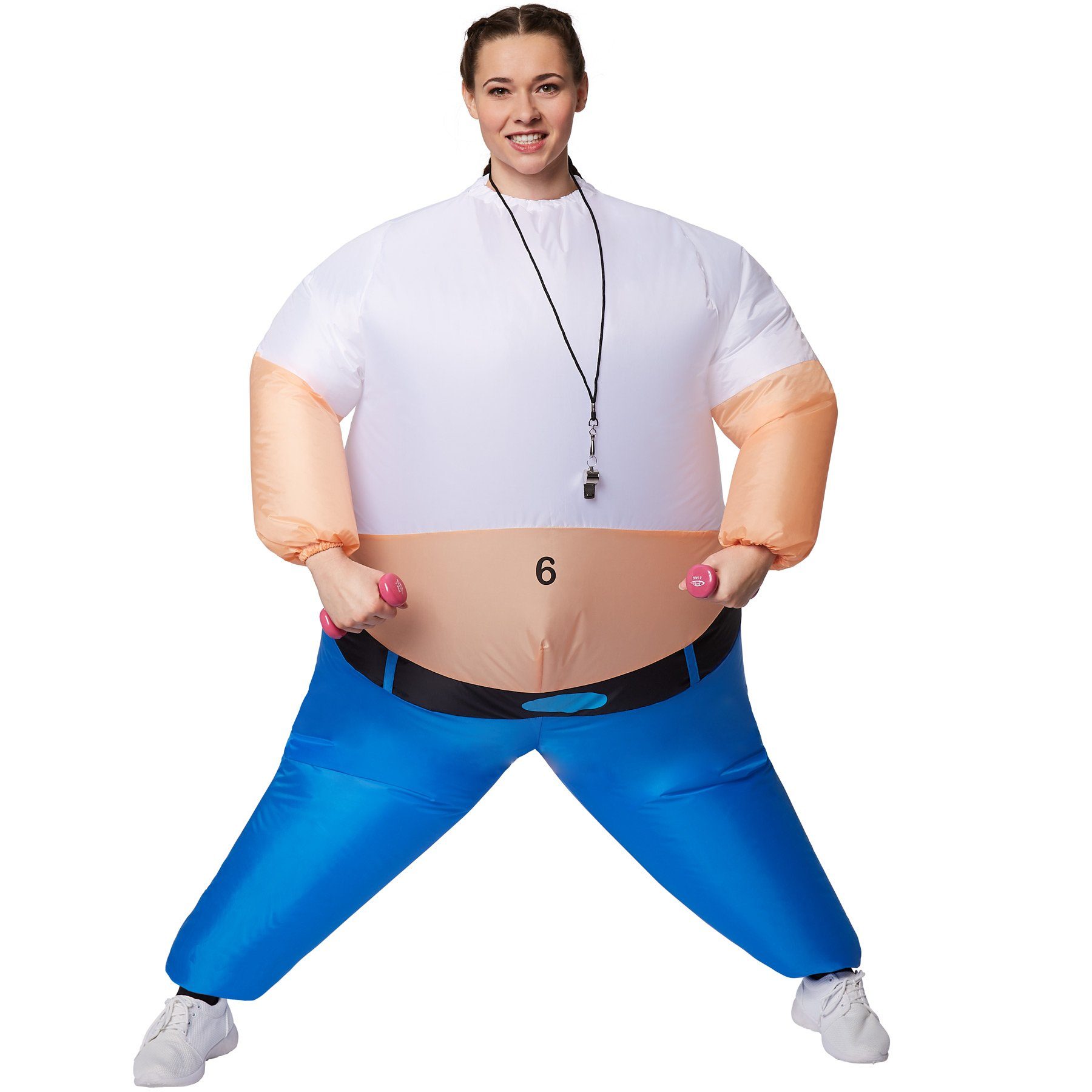 dressforfun Kostüm Selbstaufblasbares Kostüm Personal Trainer, Alaaf - mit dem Kostüm können Sie eine närrische Show abziehen
