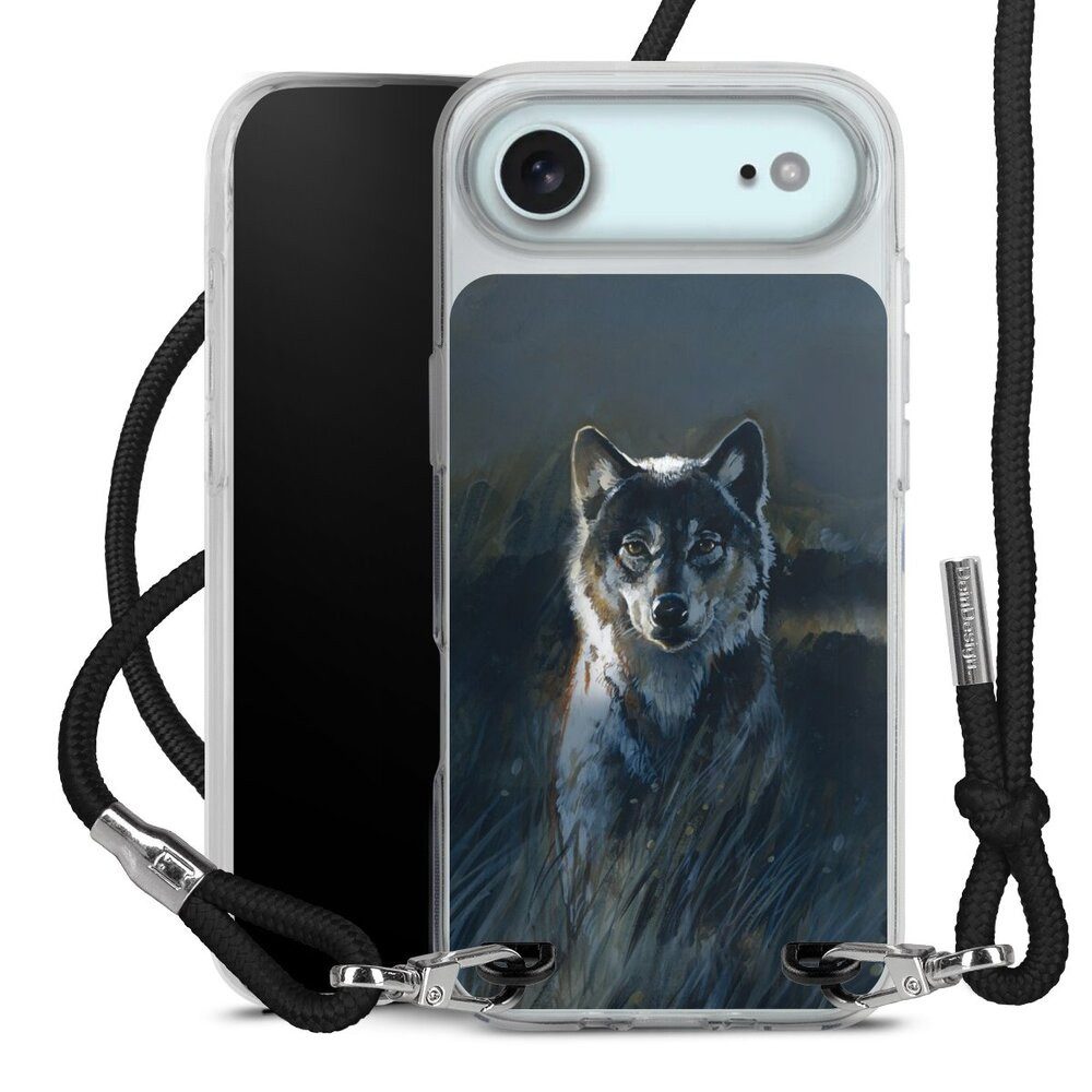 DeinDesign Handyhülle Wolf Natur Malerei Wolf 2, Apple iPhone Air Handykette Hülle mit Band Case zum Umhängen