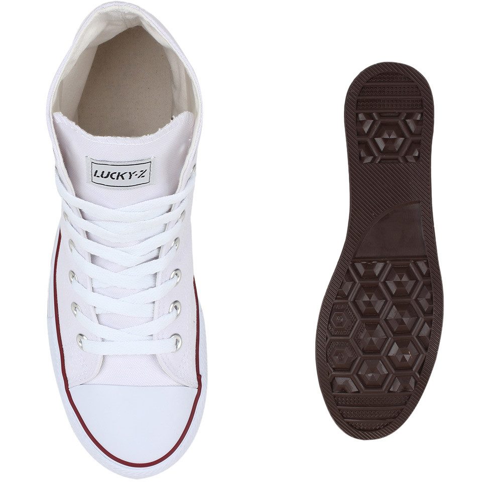 VAN HILL 5412342 HO CB019-1 Herren Sneaker White 42 Sneaker Herren High Top Sneakers Schnürer Sportschuhe