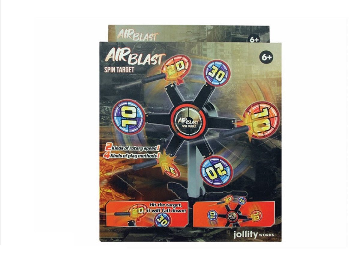 Airblast Zielscheibe - Softdart Zielscheibe – rotierendes Spin Target für Blaster, (1-tlg), drehbares Ziel, fördert Zielgenauigkeit