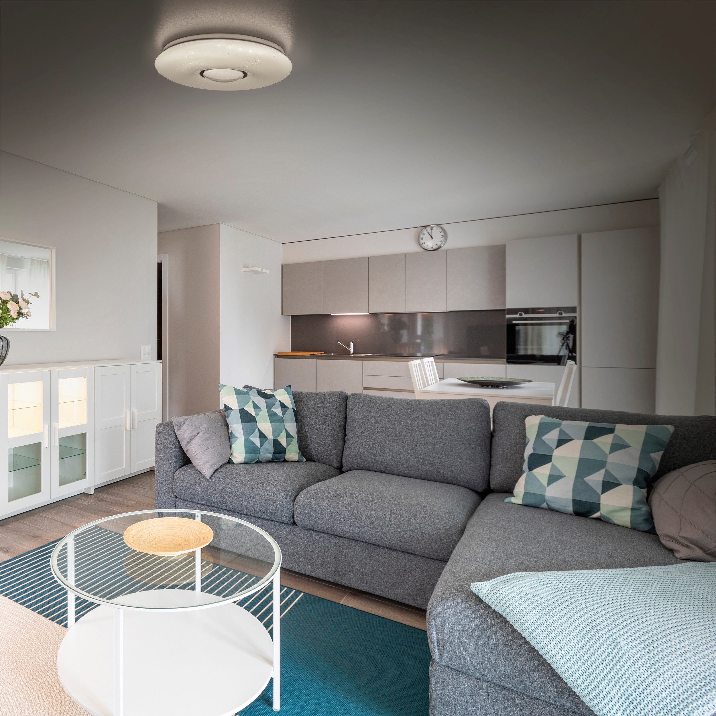 näve LED Deckenleuchte Picton, LED fest integriert, Warmweiß, Schirm Krista günstig online kaufen