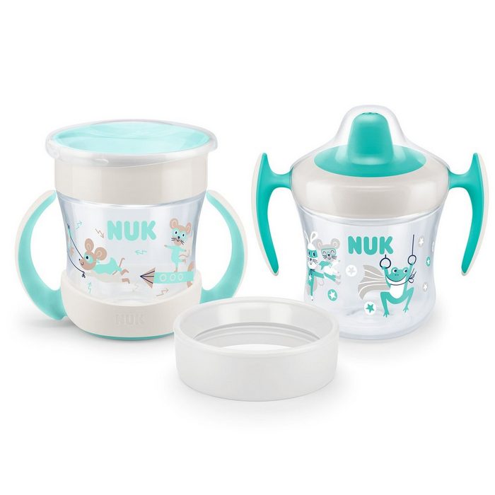 NUK Trinklernbecher NUK Mini Cups 3-in-1-Trinklernbecherset Mini Magic Cup + Trainer Cup 10255635