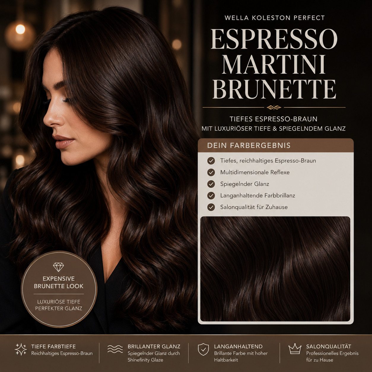 Wella Professionals Haarfarbe Perfect Color Kit - Espresso Martini Brunette, Komplettes Haarfärbeset mit Pflege, 13-tlg., Professionelles Salon-Finish für Zuhause