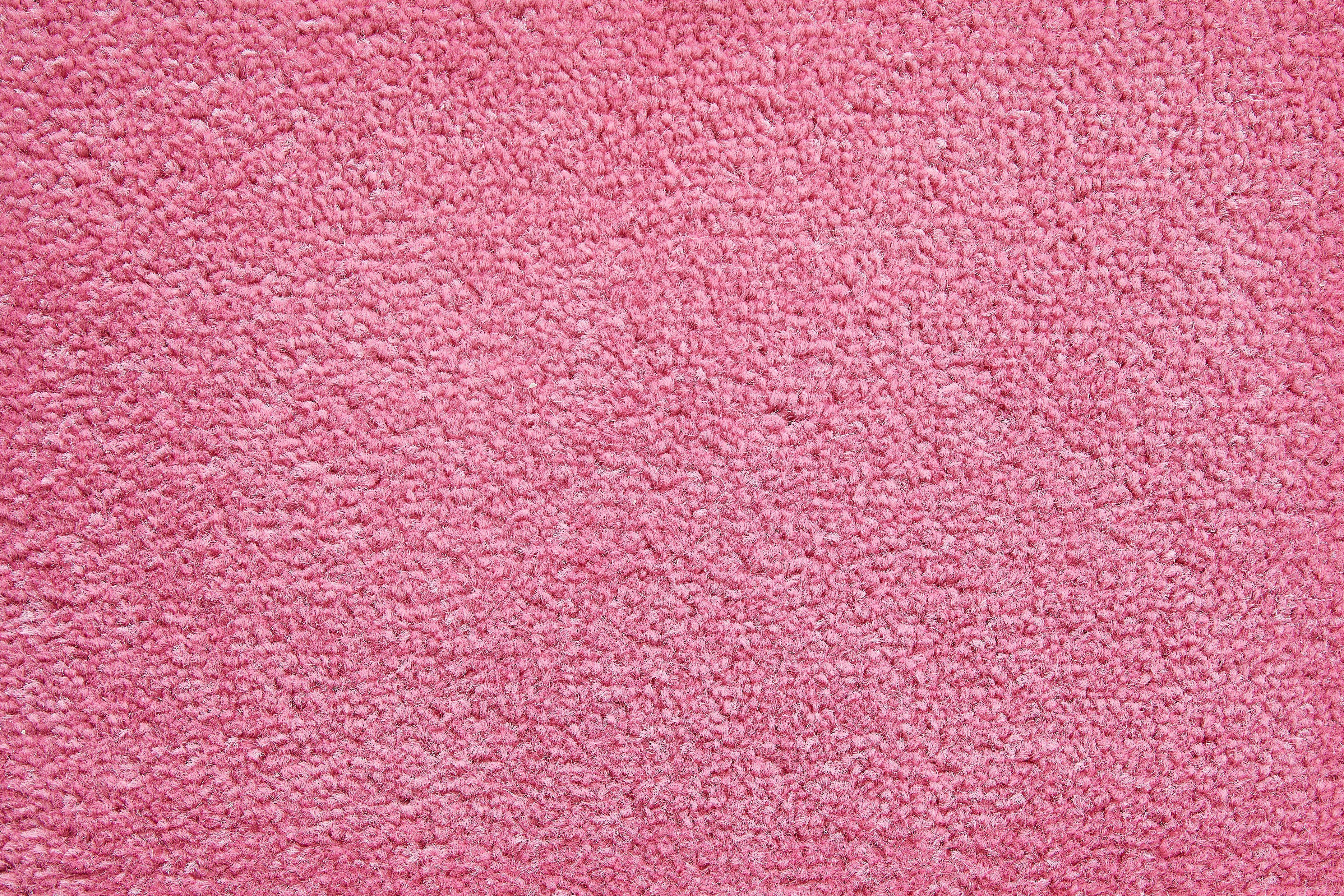 Teppichboden Coupon Kräuselvelours Ines, Andiamo, rechteckig, Höhe: 8,5 mm, Uni Farben, Breite 400 cm, strapazierfähig & pflegeleicht pink