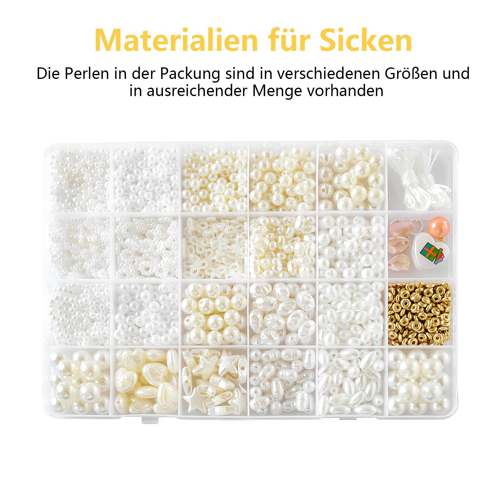 CLTYQ Ketten und Armband Set 3mm Perlen für Armbänder, Mini Perlenset Charm günstig online kaufen