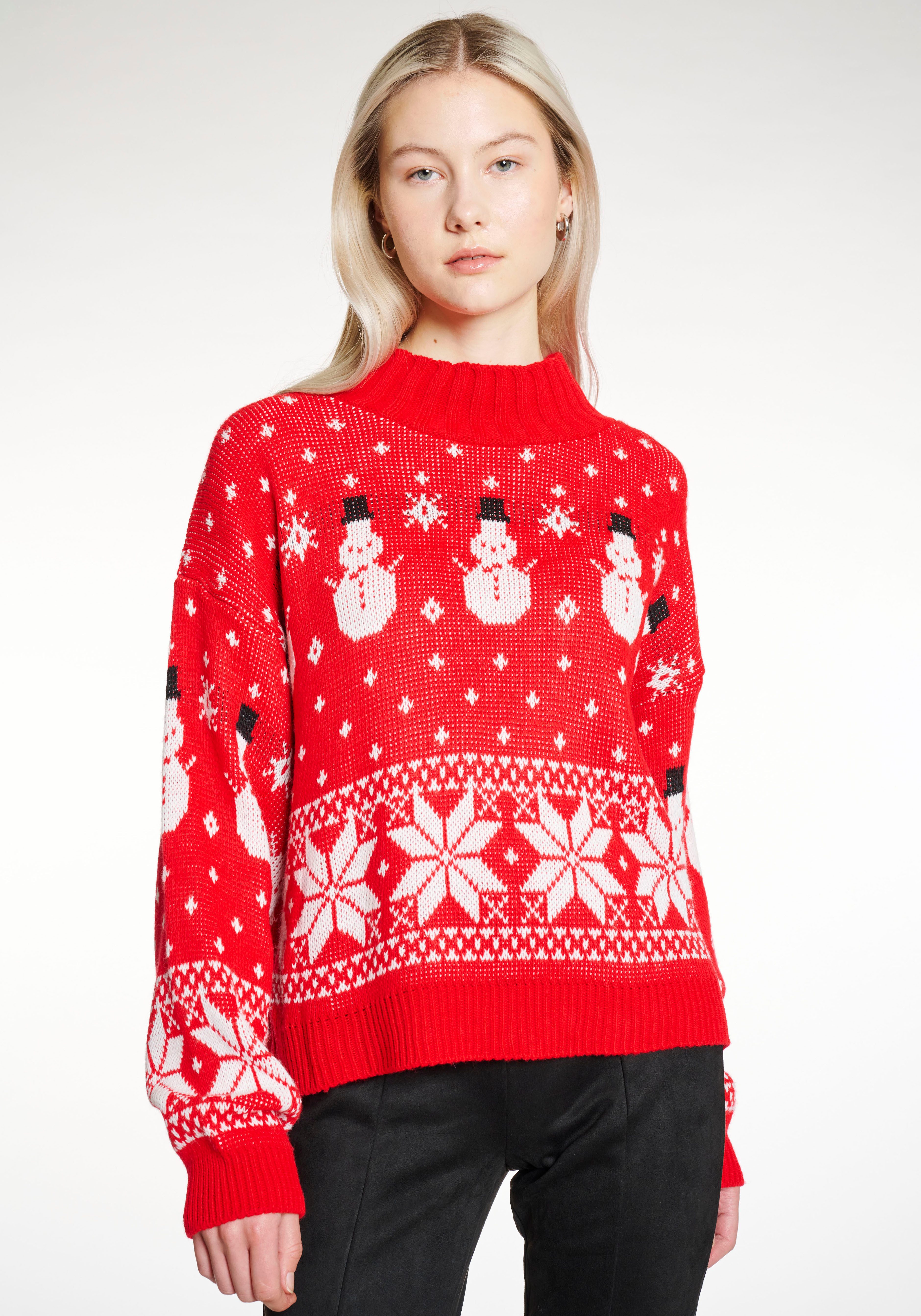 Weihnachtspullover LS P CK Sn44owy