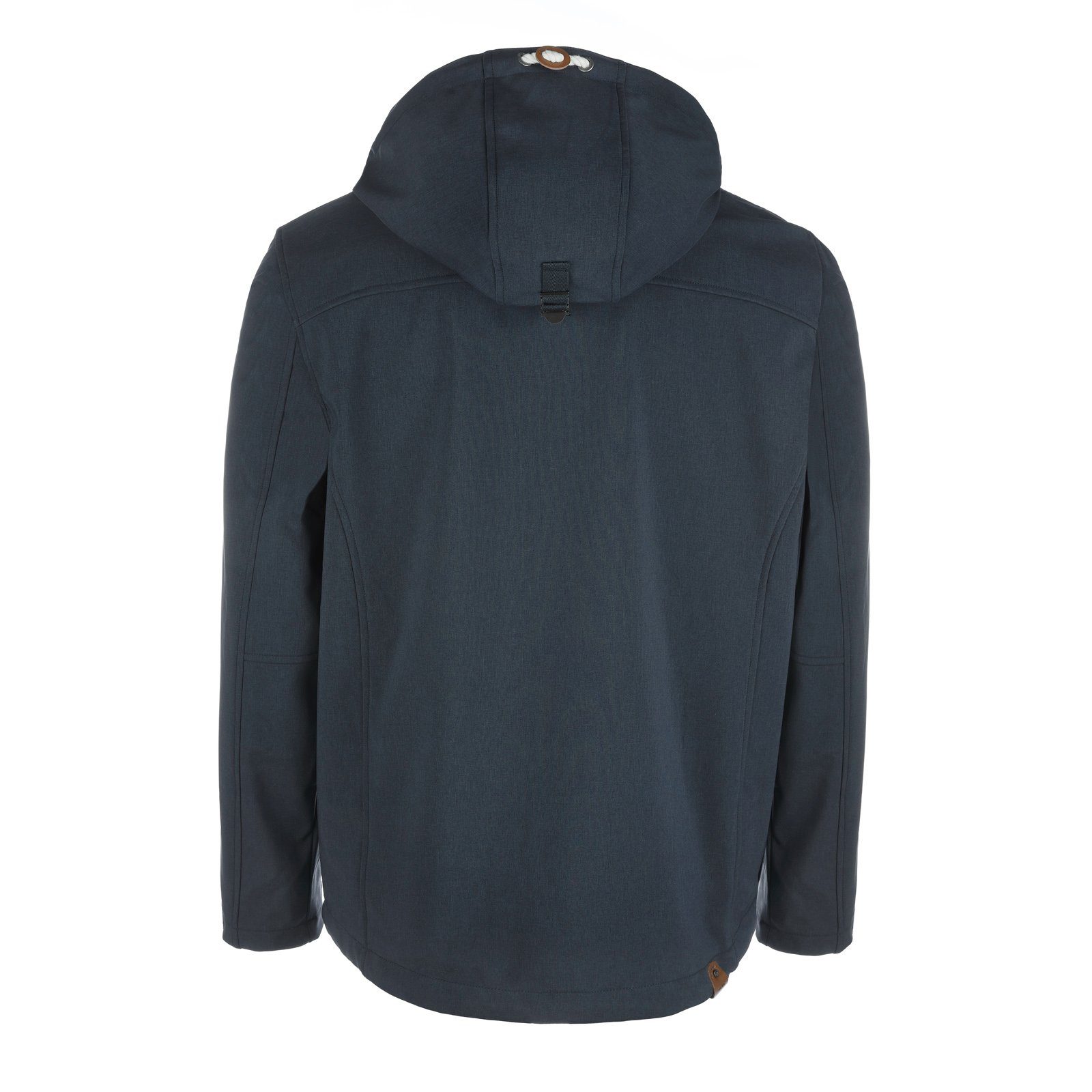 Dry Fashion Softshelljacke Heiligenhafen Herren Jacke Outdoor-Jacke Softshell Fleece-Futter Atmungsaktiv, Verstellbare & abnehmbare Kapuze, 2-Wege-Reißverschluss