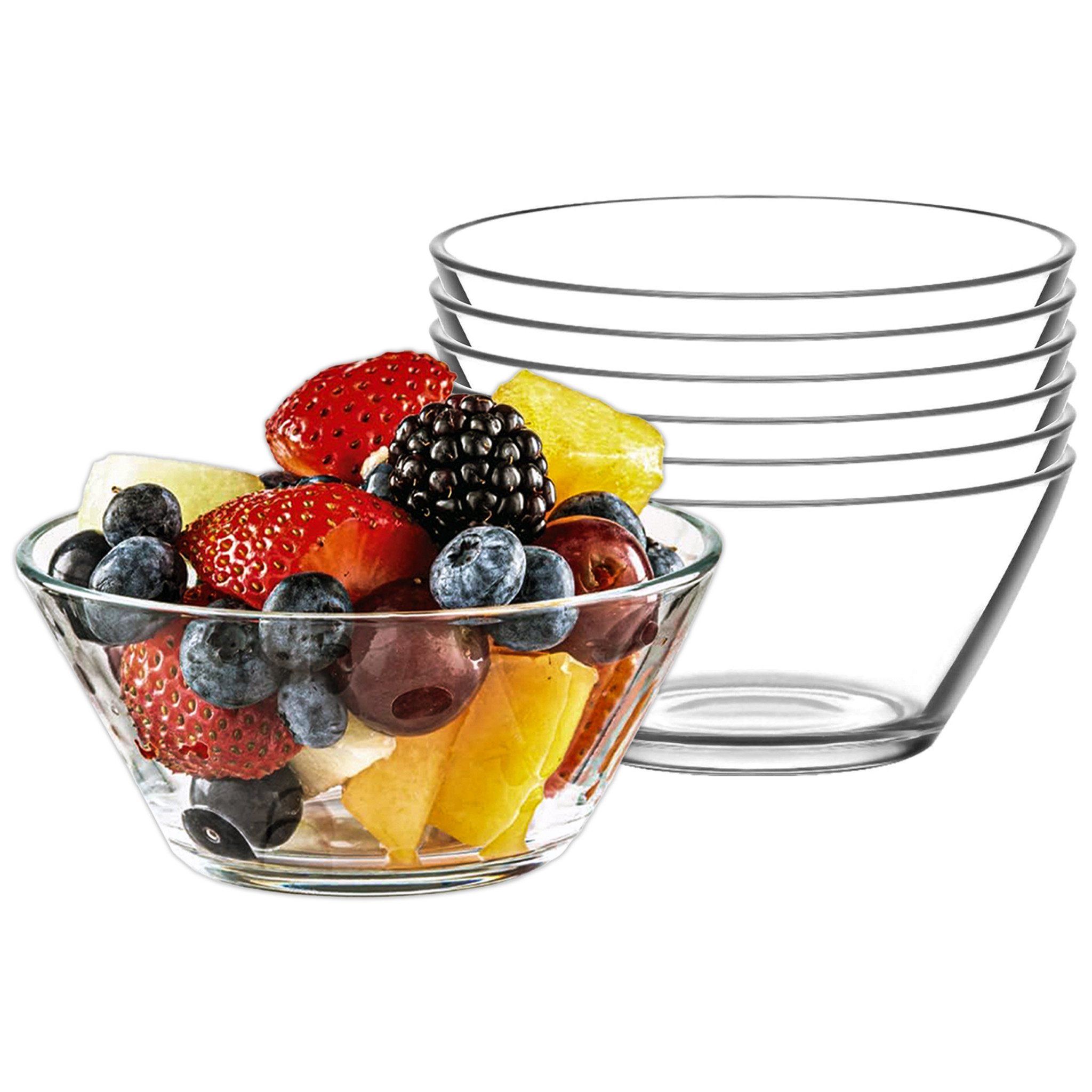 LAV Schale LAV Vega Glasschalen - 345 ml (11 3/4 oz), 6er Set, Glas, (6er-Set, 6-tlg), Schlichte Form, ideal für Desserts, Snacks, Dips