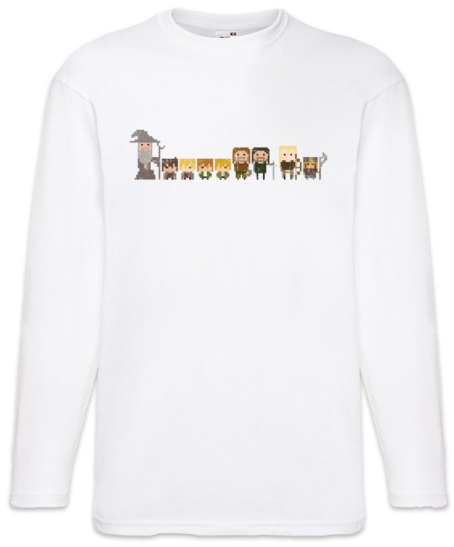 Urban Backwoods Langarmshirt Pixel Fellowship Langarm T-Shirt Lord Of Herr Der Mordor Gondor Frodo (1-tlg) Rings Ringe Symbol
