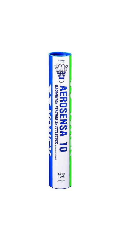 Yonex Badmintonball Aerosensa 10 Naturfeder weiss Dose 12er, Geschwindigkeit: 3