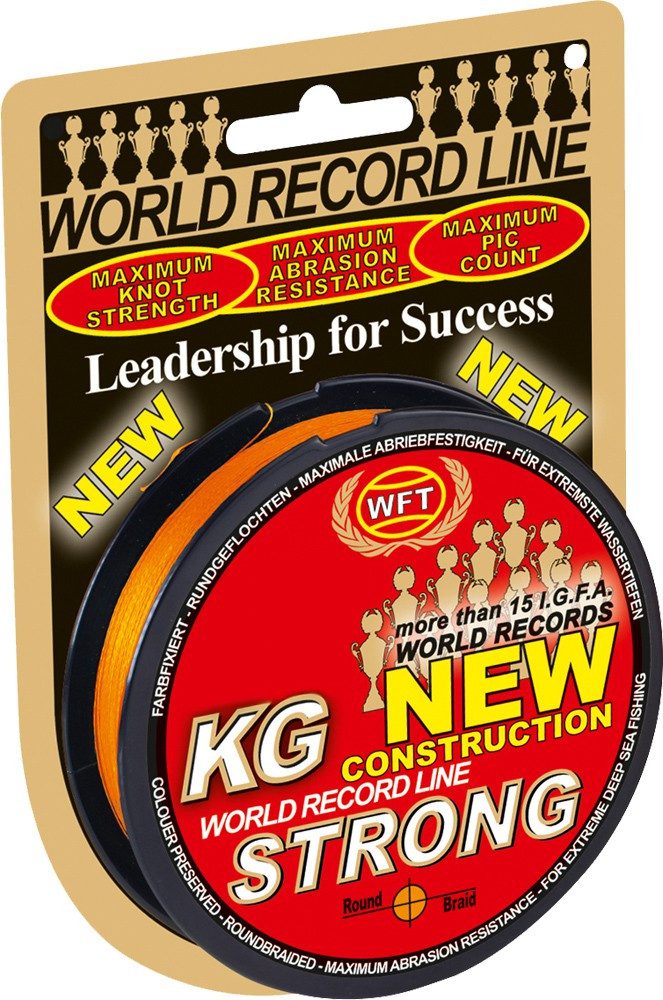 WFT Angelschnur WFT KG STRONG Schnur 300m 0,25mm 39kg, (300-St)