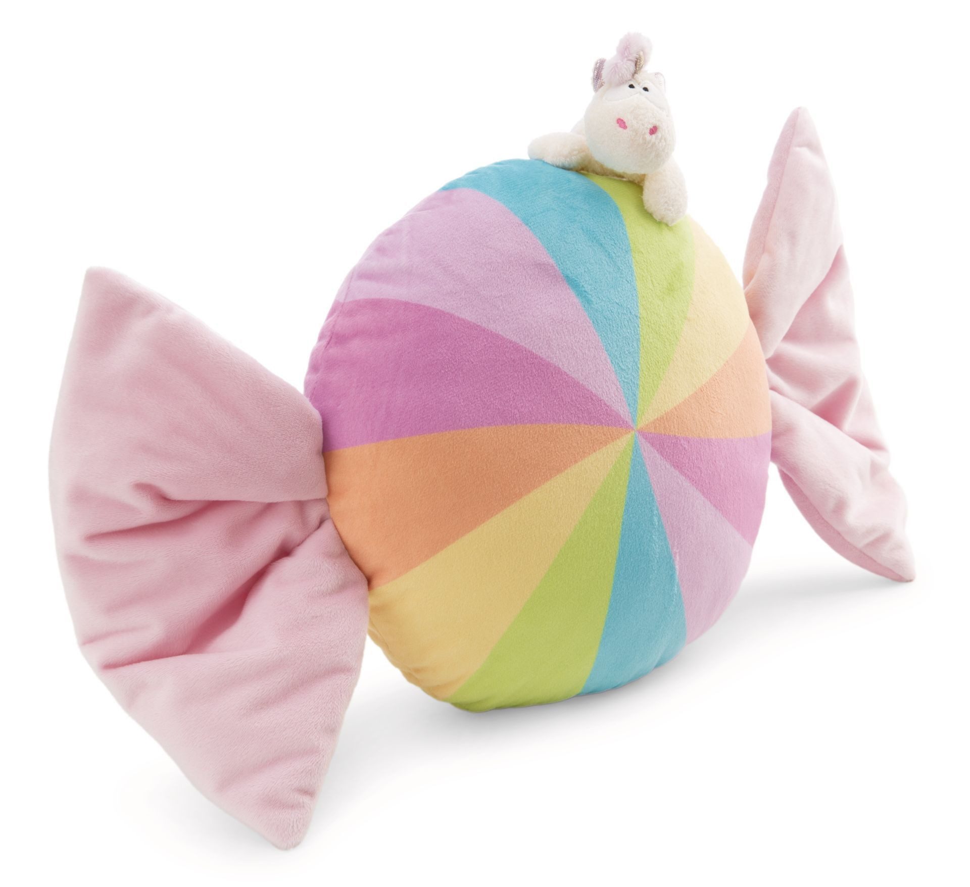 Nici Dekokissen Nici 61918 Kissen Bonbonförmig 45cm mit Kuscheltier Einhorn
