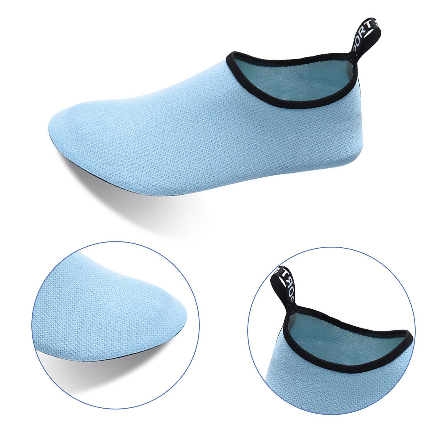 Refttenw Rutschfest Barfußschuhe Leichte Schnell Trocknend Badeschuh, Gr 34-47 Wasserschuh zum Schlupfen