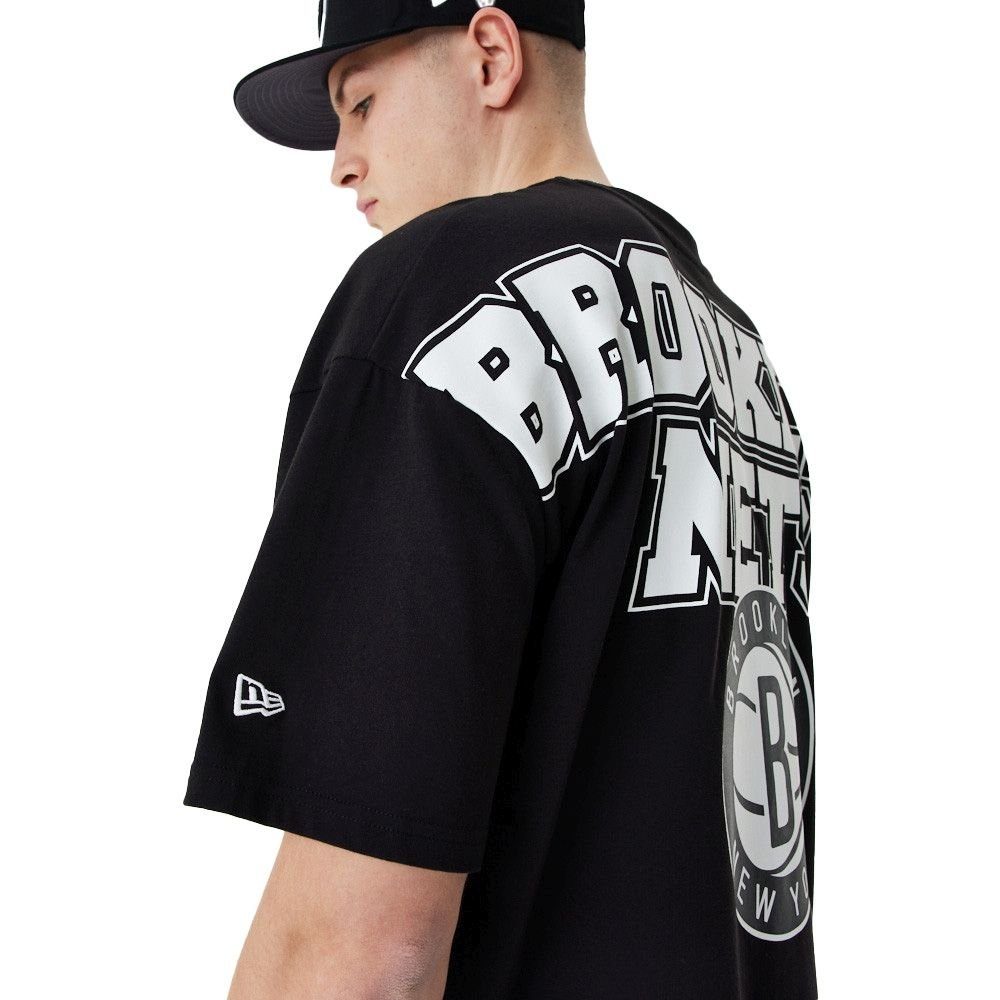 BACKPRINT Nets New Brooklyn Oversized Era NBA Print-Shirt