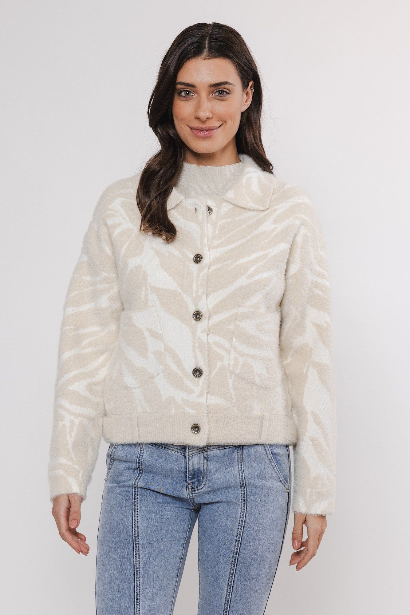 Longstrickjacke
