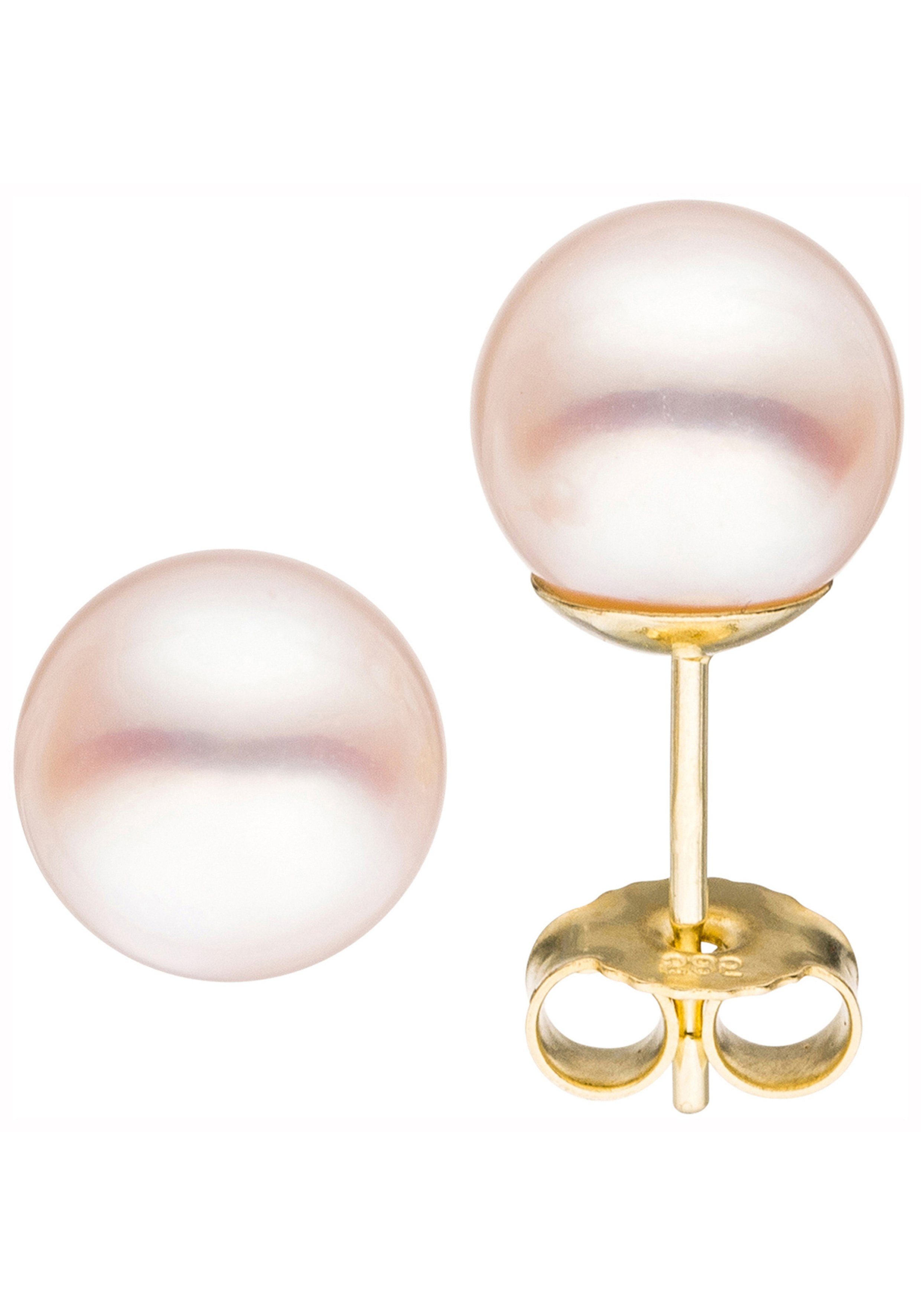 JOBO Paar Ohrstecker, 585 Gold mit Akoya-Zuchtperlen 8,5 mm günstig online kaufen