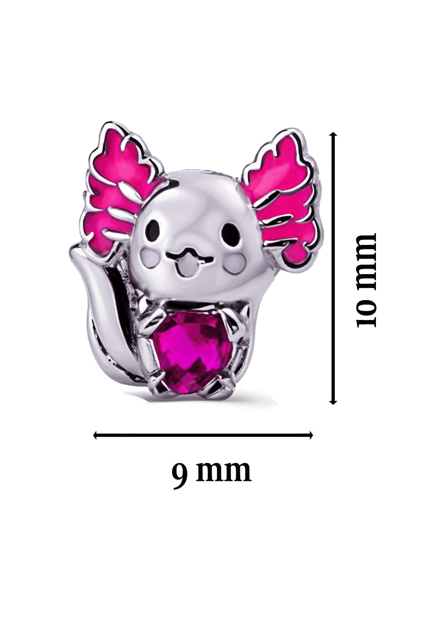 Limana Paar Ohrstecker echte 925 Silber Drache Herz Ohrringe für Mädchen Damen Kinder Frauen (Silberschmuck Kinderschmuck Mädchenschmuck inkl. Dose), Schmuck Geschenk Ostern Weihnachten Geburtstag Nikolaus Einschulung